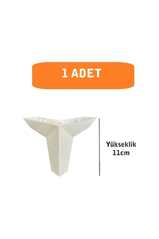 Homdep Kanepe Koltuk Tv Ünitesi Konsol Yükseltme Loft Model Plastik Ayak 11 Cm Beyaz Renk 1 Adet Beyaz