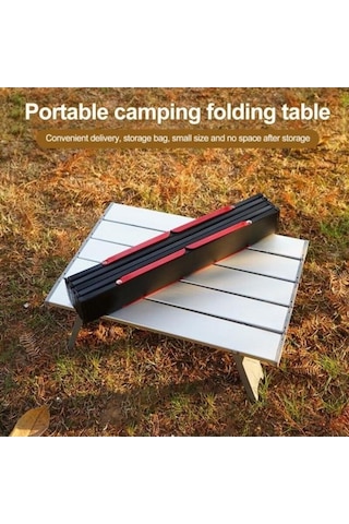 Pazly Katlanır Plaj Masası - Ultra Hafif Alüminyum - Siyah Kırmızı - Dayanıklı Ve Stabil Siyah - Kırmızı