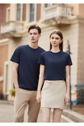 New Performance Premium Basic T-shirt 67.1% Naylon 22.0% Pamuk 10.9% Spandex Lacivert