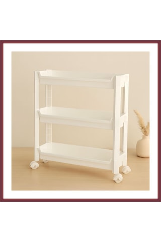 Storeşahin 3 Katlı Tekerlekli Sepet Organizer Raf Shn0720 Çok Renkli