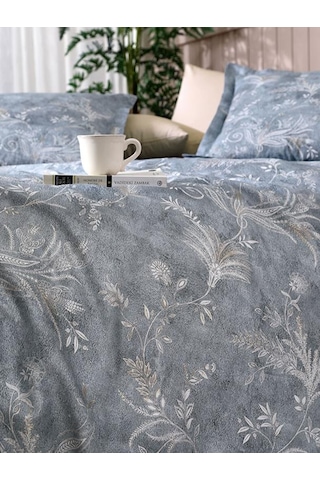 Özdilek Ranforce Nevresim Takımı Çift Kişilik Flor Espiral Mavi