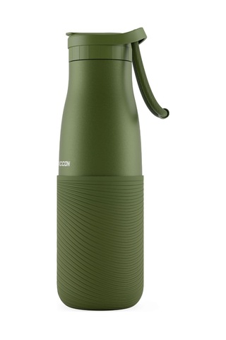 Puccon Haki 500 Ml Paslanmaz Çelik Termos - Silikon Kaplı Dalga Okul, Günlük, Kamp - 50022 Yeşil