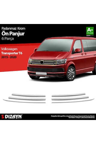 S-Dizayn  Volkswagen T6 Transporter Krom Ön Panjur 6 Prç. 2015-2020
