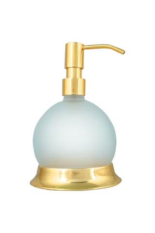 Fkn Altın Buzlu Camlı Tombik Sıvı Sabunluk