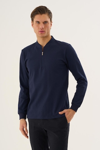 Yarım Fermuarlı Erkek Sweatshirt Lacivert