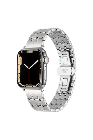 Watch 44mm Uyumlu Krd-86 Metal Zore Kordon-gümüş