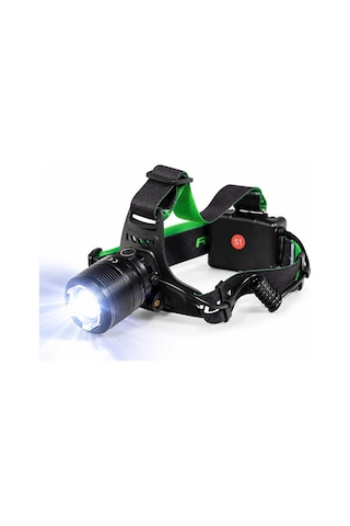Ryuji High Power Uv Ve Beyaz Renk 150 Lümen Pilli Kafa Lambası Siyah