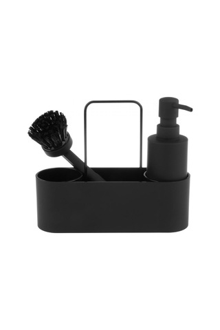 Homyl Depolama Çok Fonksiyonlu Sabun Şişesi Tepsisi Ile Siyah Diğer