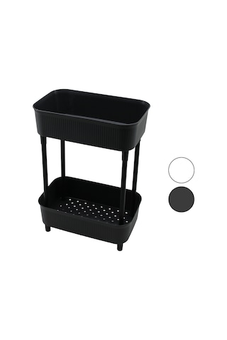 İki Katlı Plastik Düzenleyici Raf - Çok Amaçlı Organizer Renkli