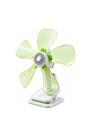 Waldern Taşınabilir, Sessiz Akrobat - Klipsli Fan - Masa Üstü Yeşil Vantilatör - 32 Cm & 180 Eğim