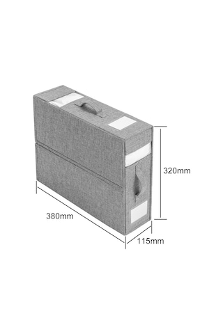 Ximistore9 Katlanabilir Çarşaf Ve Nevresim Saklama Kutusu, Fermuarlı Ve Dayanıklı Kumaş, Yatak Örtüsü Ve Battaniye Düzenleyici, Siyah Siyah