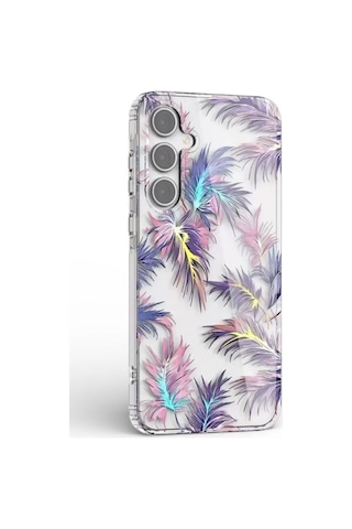 Samsung Galaxy Uyumlu A25 Kılıf Solmayan Imd Baskı Desenli, Şeffaf Tpu+pc Botanik Kapak