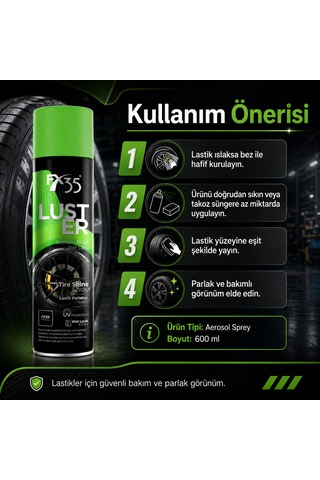 Luster Premium Lastik Parlatıcı Sprey