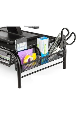 Office Force Raflı Ve 2 Cepli Monitör Ekran Yükseltici Gri