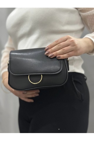 Biçomi Siyah Cilt Mossi Çanta Siyah