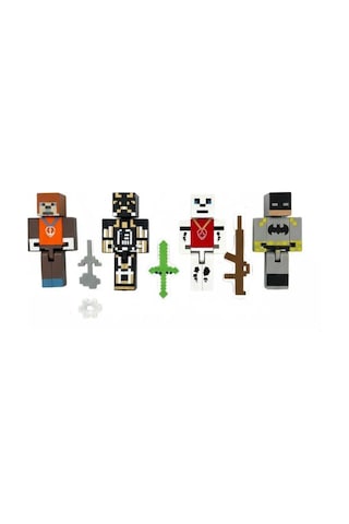 Batman Minecraft 4 Karakter 3 Aksesuar 7 Parça Çocuk Figür Oyun Seti