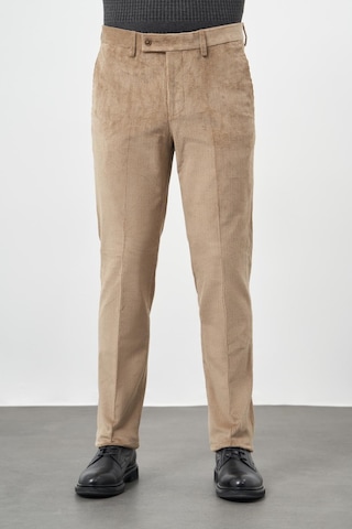 İmza Bej Fitilli Desen Kadife Pamuklu Yan Cep Comfort Fit Classic Pantolon 1003245160 Bej
