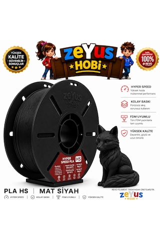 Generic Pla Hs Hyper Speed Filament Mat Siyah 1.75 Mm 1000 Gr