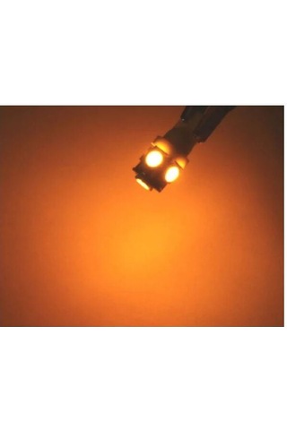Led 5050 Smd T10 W5w Jaune 12v Dc X10 B