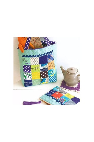 Gajeena Renkli Pamuklu Kumaş Seti - Dıy El İşi, Yastık Kılıfı, Masa Örtüsü İçin 7 Parça 50x50cm