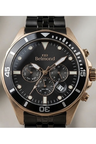 Belmond Erkek Kol Saati Çelik Kordon Çelik Kasa 2 Yıl Garantili Gold