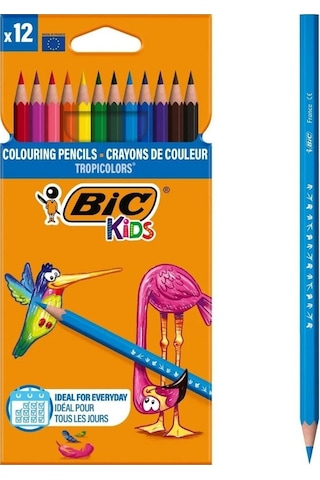 Bic Tropicolors Uzun Kuru Boya 12'li