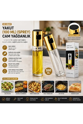 100 Ml Sprey Cam Yağdanlık Krom - Renkli Sprey Kafa - İnce Uzun Şişe Bx40 Çok Renkli