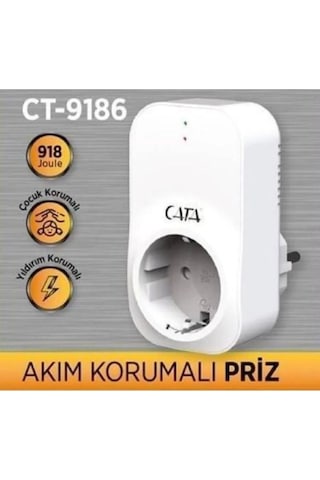 Akım Korumalı Tekli Topraklı Priz Ct9186