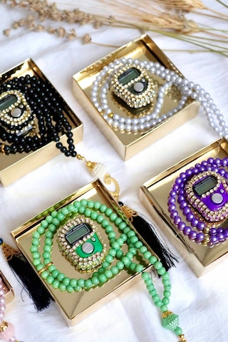 Taşlı Zikirmatik Ve Tesbihli Mevlid Seti 20'li T302 Çok Renkli