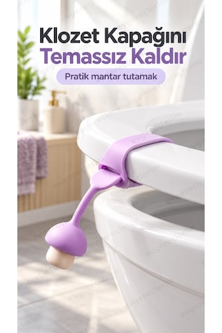 Mantar Tasarımlı Klozet Kapağı Kaldırma Aparatı Hijyenik Tutucu Karışık