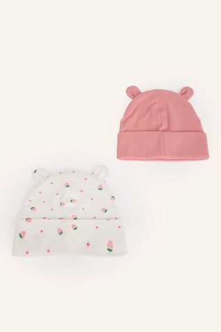 Defacto %100 Pamuk Desenli 2li Penye Bere Kız Bebek I1091a526wnpn300 Pembe-pn300