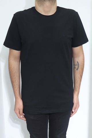Dmctekstil Santa Erkek Düz Spor Kesim Rahat Kalıp Bisiklet Yaka Cepsiz T-shirt Siyah