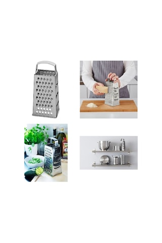 4 Lü Set, Idealısk Rende 2'li Çırpıcı Seti Idealısk Un Eleği Klockren Buharda Sebze Haşlama Gri