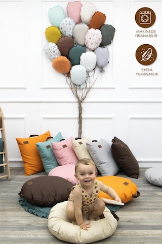 Çocuk Odası Dekorasyonu 3'lü Balon Set, Bebek Odası Dekoratif Balon, Duvar Dekorasyonu