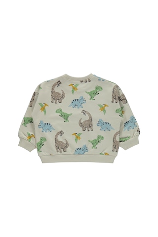 Civil Baby Dinozor Baskılı 6-18 Ay Sweatshirt - Bej Taş Rengi