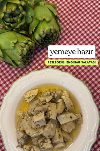 Fesleğenli Marine Çanak Enginar Salatası 2'li Avantaj Paketi