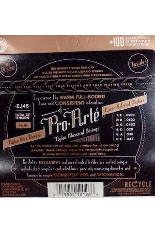 Gitar Teli Daddarıo Pro Arte Ej45 Gitar Teli