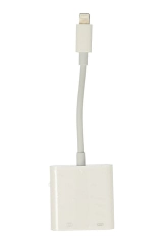 Apr22 Apple iPhone Uyumlu Otg 2in1 - Beyaz Diğer