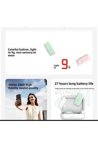 K16 Iphone Ve Type-c Uyumlu Kablosuz Yaka Mikrofonu Göstergeli Led Şarj Kutulu Gürültü Azaltma