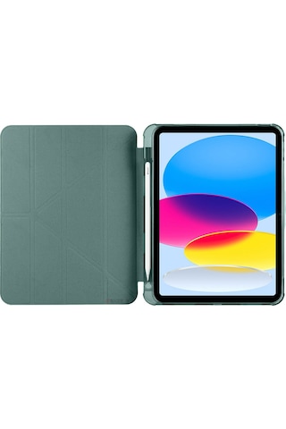 Apple Uyumlu iPad 11.nesil 11 İnç 2025 A16 Üçgen Katlanabilir Kalemlikli Yatay Dikey Standlı Akıllı Kılıf Kapaklı Kılıf