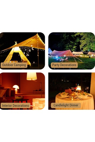 Geeksen Taşra Feneri Gazlı Alevli Lamba Kafası - Taşra, Kamp, Piknik İçin Taşınabilir, Verimli Yakıt Regülasyonu, Beyaz Beyaz