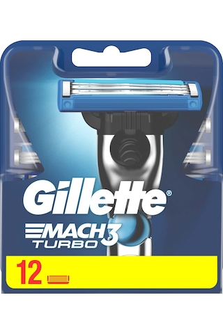 Gillette Mach3 Turbo Yedek Tıraş Bıçağı 12'li