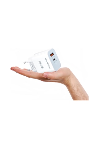 Dramex DPQ20B Quantum USB+Type-C QC3.0 PD 20W Hızlı Şarj Adaptörü
