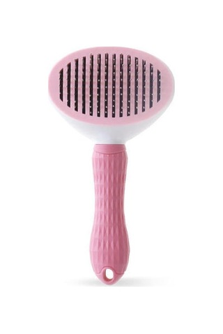 Pet Tarak Kedi Fırçası Saç İlk Köpek Saç Fırçası Pet Kendinden Temizleme İğne Tarak Pembe