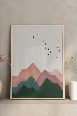 Ahşap Çerçeveli Mdf Tablo Seti Salon Ve Oturma Odası İçin Çt3006 32 X 42