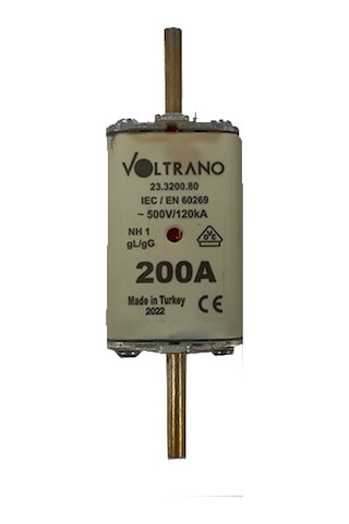 Voltrano Kale Porselen 200a 1 Boy Bıçaklı Sigorta Buşonu Nh 1