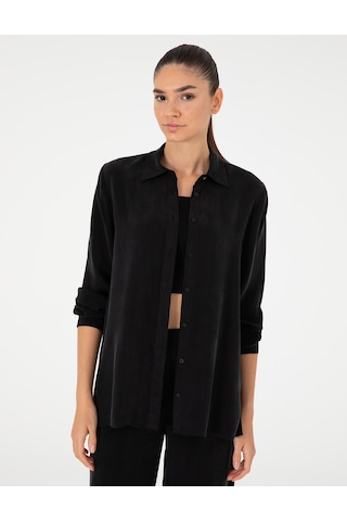 Pierre Cardin Kadın Gömlek Desenli 50292279-vr046 Siyah
