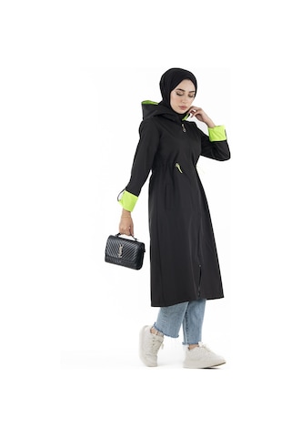 Sevitli Neon Trençkot-siyah-2448-siyah Siyah