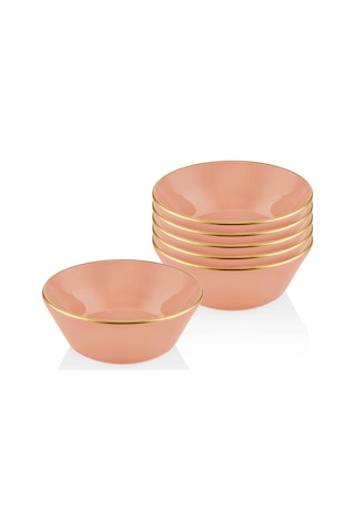 The Mia Basic Kase 6 Lı Set Somon Pembe - 15 Cm Çok Renkli