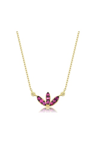 Yakut Lotus Çiçeği Kolye 06418071